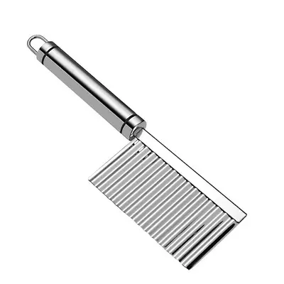 Wavy Potato Cutting Tool French Fry Slicer Stainless Steel Blade Handle Serrator Chopping Knife