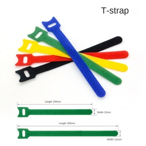 Durable Nylon & Poliéster Material Cable Tie com característica auto-adesiva Back-to-Back Velcro para Shoe Bag Garment Wire Storage