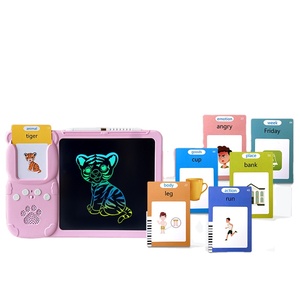 Dispositivo di educazione precoce 2 In 1 tavoletta di scrittura Lcd con schede Flash parlanti 224 parole di scrittura giocattolo educativo e lettore di schede - Product Image 1