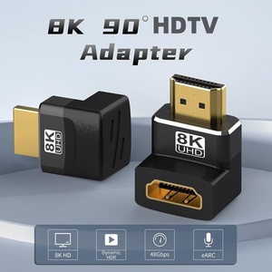HDTV2.1 Adaptador de 90 grados Interfaz de pantalla de fundición macho a hembra para computadora portátil TV Monitor Proyector Turn Head - Product Image 3