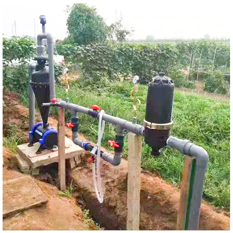Sistema de filtro de agua de riego por goteo agrícola, equipo de filtración de arena centrífuga