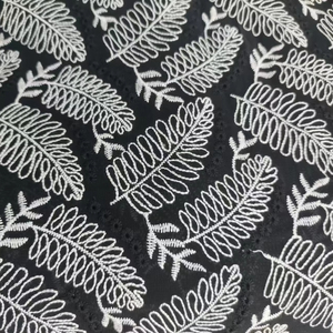 GRS OEKO <strong>TEX</strong> Embroidery Lace Fabric Leaf Design Customization Design 2024 New Polyester China Factory - Product Image 3