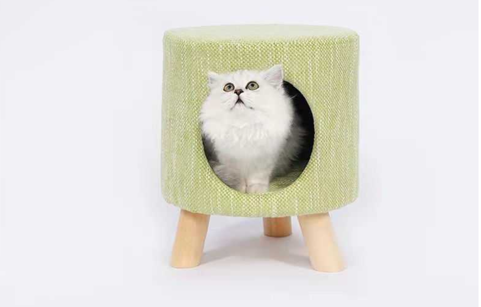 New dog house wood pouffe ottoman stool with legs detachable stool legs cat house new design