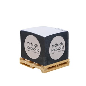 Bloc de notas personalizado promocional Cubos cuadrados con palé de madera Notas adhesivas Bloques de cubos para uso escolar