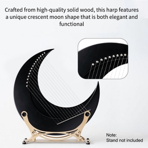 15 corde di luna crescente di lira C chiave arpa portatile lira filo di acciaio stringhe Mini strumento a corde - Product Image 4