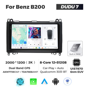 Navifly DUDU 7 Android Car-Play Mirror Link Screen <strong>Navi</strong> Monitor GPS Support WIFI Internet Car Displayer for BZ03 Benz B200 9inch - Product Image 5