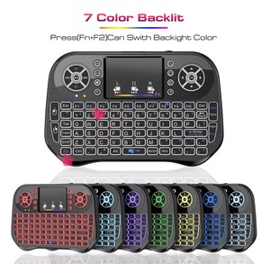 Air Mouse inalámbrico portátil y Mini teclado de mano RGB Controles remotos retroiluminados para Android TV Box y Mini teclado - Product Image 5