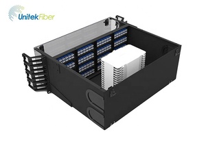High density rack mount <strong>patch</strong> <strong>panel</strong> 288 384 core dual slide ODF 4U 19 inch pre-terminated MPO MTP module box - Product Image 4