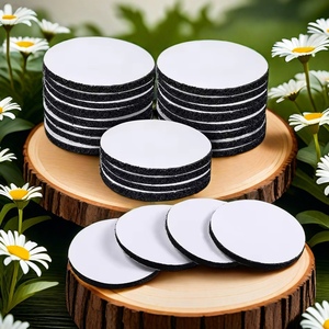 Round <strong>Double</strong> <strong>Side</strong> Back Adhesive <strong>Hook</strong> and <strong>Loop</strong> Dots Tape Reusable Velcro <strong>Strap</strong> for Sofa and Carpet Fixing - Product Image 1