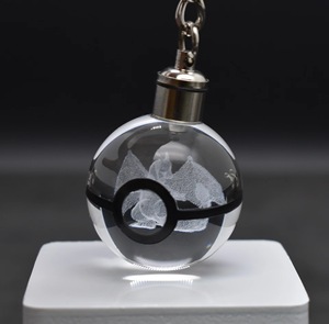 Wholesale Popular 30mm 3d Laser Mini Poke Ball Keychains in <strong>Bulk</strong> With Led Flashlight Poke Ball Keychain for Kids Giveaways - Product Image 4
