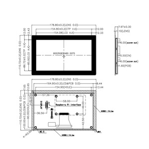 2025 Neues 7-Zoll-MIPI-DSI 800x480 Pixel-Touchscreen-Display für Raspberry Pi 3B/4B