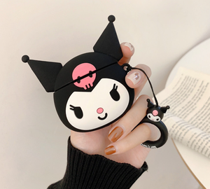 3D Phim Hoạt Hình Kawaii Kuromi Lomazon Hot Tùy Chỉnh Vui Thực Phẩm Mềm Silicone Bảo Vệ Trường Hợp Bìa Cho Airpods 1 2 3 Cho Không Khí Vỏ Pro - Product Image 2