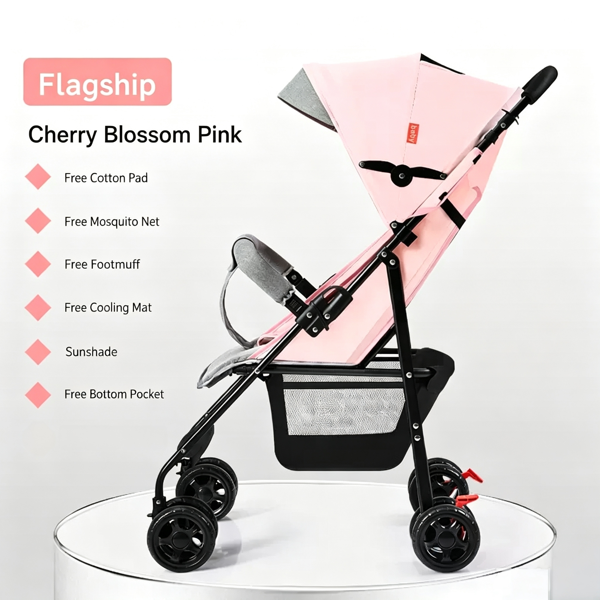 Rosa Set pieghevole a una mano + cinque pezzi