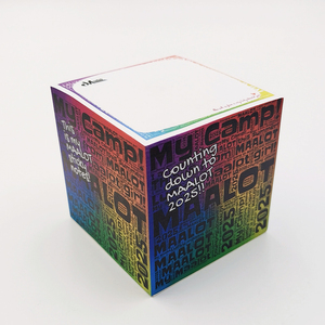 Papel de alta calidad, Cubo de notas de impresión de 4 lados, notas adhesivas, Bloc de notas, Cubo de notas adhesivas con paleta de madera, Cubo de notas adhesivas - Product Image 1