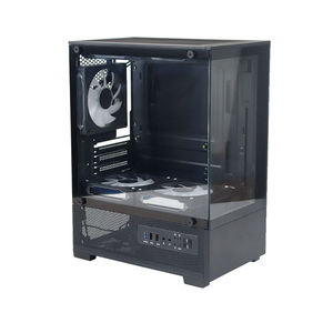 ATX Micro-ATXゲーミングコンピュータケースタワーシャーシオフィスブラックコンピュータケースデスクトップ - Product Image 4