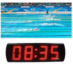 GX GS4T-5R Semi-outdoor 5 pollici orologio elettronico a LED ad alta definizione digitale cronometro Timer per le gare di nuoto - Product Image 1