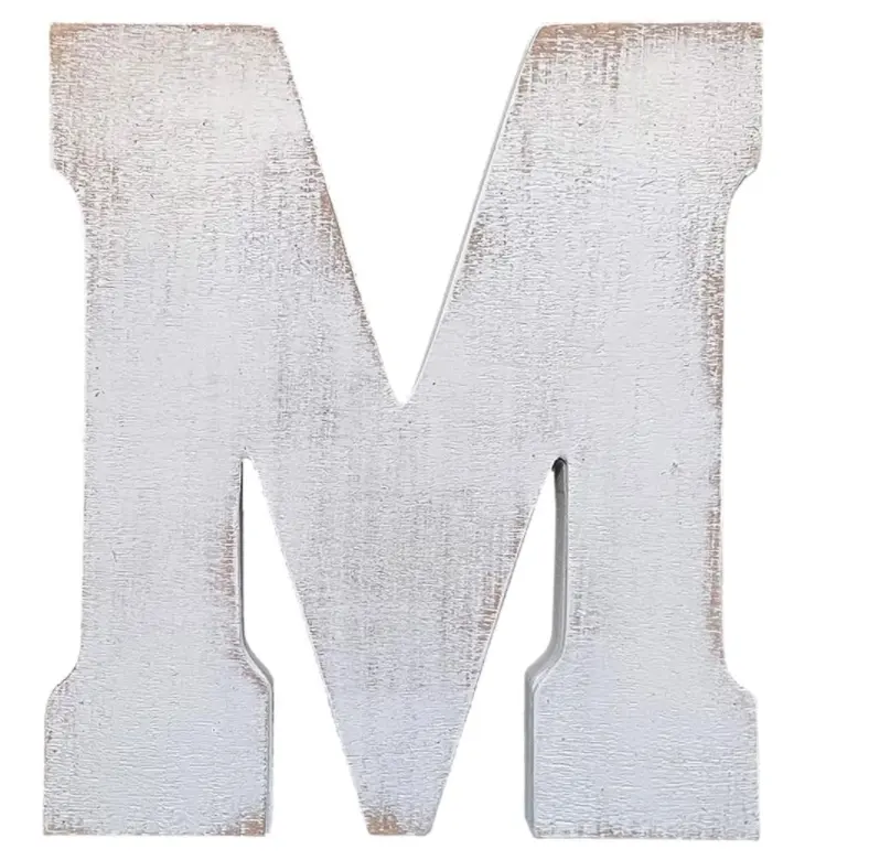 Grote Houten Letter Distressed White Wash Alfabet