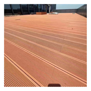 Hiện đại không thấm nước WPC decking 146*24 Mét với hạt gỗ tếch gỗ nhựa cho sàn ngoài trời dễ dàng bấm vào - Product Image 4