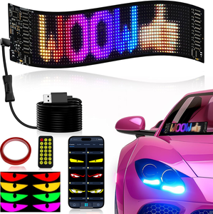 RGB flexible LED Dämon Eye Display Windschutz scheibe Smart App Control Scrolling LED Wide Devil Eye für LKW-Brille - Product Image 1