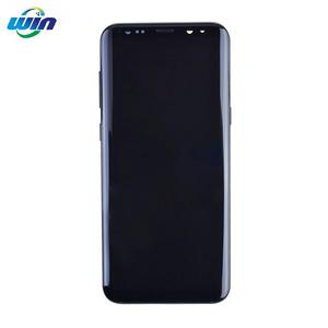 S8ทดสอบ100% ชิ้น + สำหรับ Samsung Galaxy S8 Plus จอแสดงผล LCD แบบสัมผัสแผงดิจิไทเซอร์ G955 G955F G955FD หน้าจอพร้อมกรอบอะไหล่