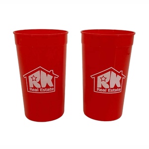 OEM ucuz fiyat promosyon özel plastik içecek bardağı yivli stadyum kupası - Product Image 3