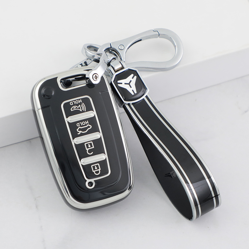 4 Button A Black + Keychain