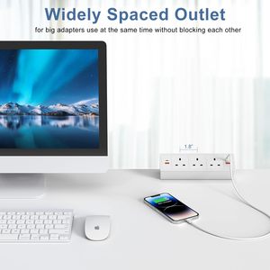 3ウェイデスククランプパワーストリップPD20W Type-C簡単設置デスクエクステンションリードデスクエッジ電源コンセント - Product Image 5