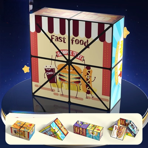 Magnetic Geometric Puzzle <strong>Toy</strong> Transformable Stress-relief Educational Design Kids Adults 3D Infinite <strong>Rubikes</strong> Cube - Product Image 6
