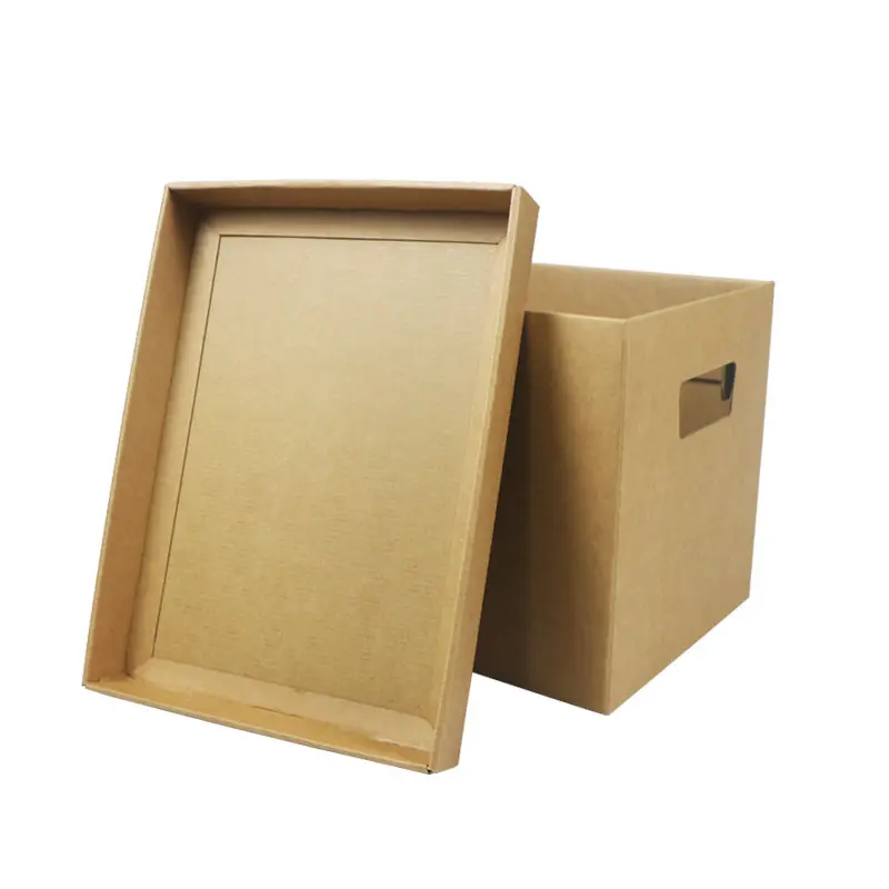 Nuovo supporto per a buon mercato su misura commercio all'ingrosso scatola di articoli per la casa dell'organizzatore di immagazzinaggio scatola di scatola di carta bin kraft scatola di imballaggio di carta