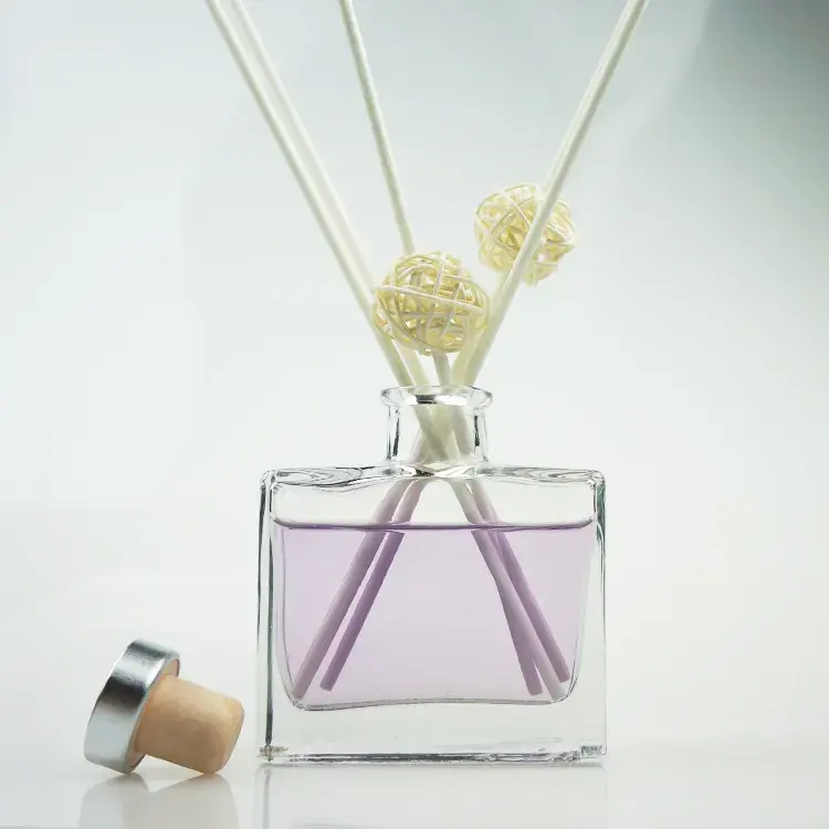 Juego de aromaterapia aceite esencial 50ml 100mL botella difusora de vidrio transparente vacía para aroma ambientador fragancia para el hogar