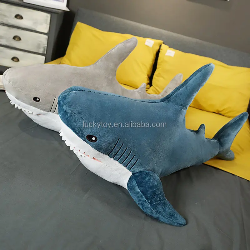 Animais empalhados tubarão pelúcia brinquedos personalizados para presentes animais personalizar oem brinquedo baleia macio