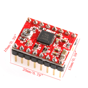Factory Outlet High-grade Original Chip with Retail Package Red <strong>A4988</strong> Stepper Motor <strong>Driver</strong> for 3D Printer - Product Image 3