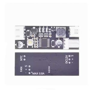 Single 12V 0.8A DC <strong>PWM</strong> 2-3 Wire Fan <strong>Temperature</strong> Control Speed <strong>Controller</strong> Chassis Computer Noise Reduction Module NTC B 50K 3950 - Product Image 3