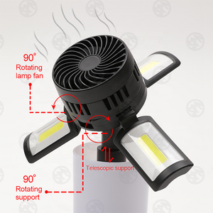 Portable Multifunctional <strong>USB</strong> Type-<strong>C</strong> Rechargeable LED Working Lamp with Power Bank and Fan - Product Image 5