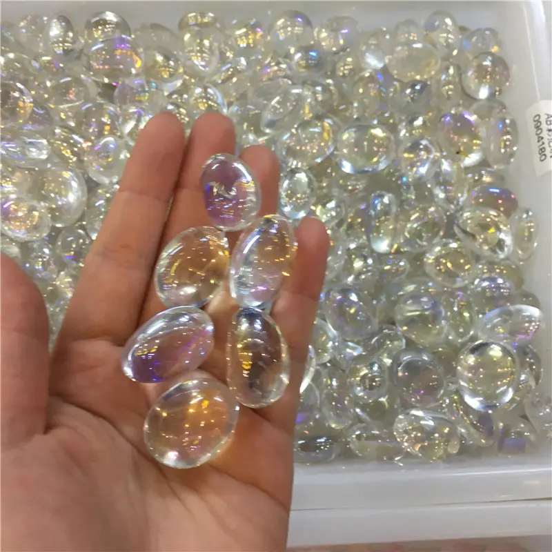 Gemas de cristal de roca de cuarzo para Fengshui, gemas de Ángel de cuarzo transparente, grava, venta al por mayor