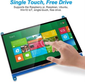 7 Zoll 1024x600 800x480 GPIO DPI-kompatibles RTP CTP 7 "IPS TFT LCD-Display Raspberry Pi LCD-Bildschirm - Product Image 3