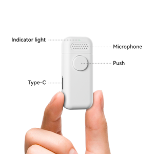 Innovative HA - MC01 ChatGPT Chatmic Bluetooth V5.2, 52 Voice - <strong>Trans</strong>, Meeting Notes Ideal for <strong>Global</strong> Communication - Product Image 1