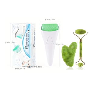 SYMLM 3-in-1 yüz buz yeşim rulo ve kazıma aracı kuvars yeşim rulo Gua Sha kazıma masaj aleti - Product Image 6