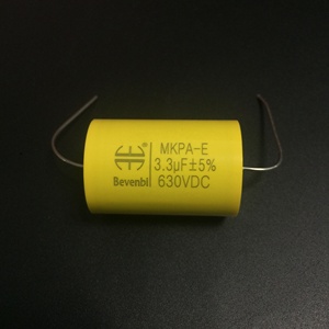 Bevenbi MKP Cbb20 <span class=keywords><strong>1uf</strong></span> <span class=keywords><strong>400v</strong></span>音频金属化薄膜电容器250V交叉通孔CN;GUA纸箱MKPA-E黄色1年5%
