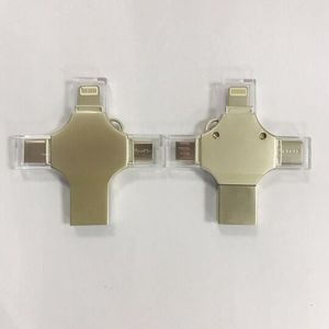 高速 4 合 1 多功能 OTG usb 闪存驱动器 3.0 带 Micro Type C Lightning 端口 - Product Image 4