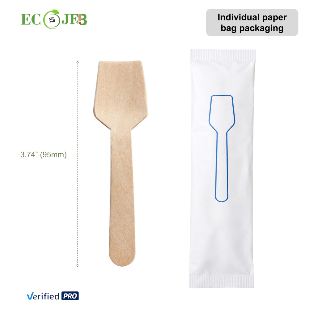 3.74inch/95mm Individual package wooden spoon