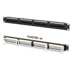 Panel de parche Ethernet Dual IDC 1U RJ45 Cat6, cat6 UTP 110, 24 puertos cat6, parche modular - Product Image 1