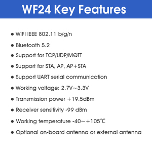 DX-SMART WF24 BLE5.2+<strong>WIFI</strong> <strong>Module</strong> <strong>Uart</strong> Serial Port Transmission Support far STA,AP, AP+STA Connect FCC CE ROHS <strong>Wifi</strong> <strong>module</strong>