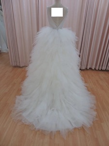 Luxo frisado casamento lantejoula vestido laço tecido nupcial listras Design com excelente visibilidade