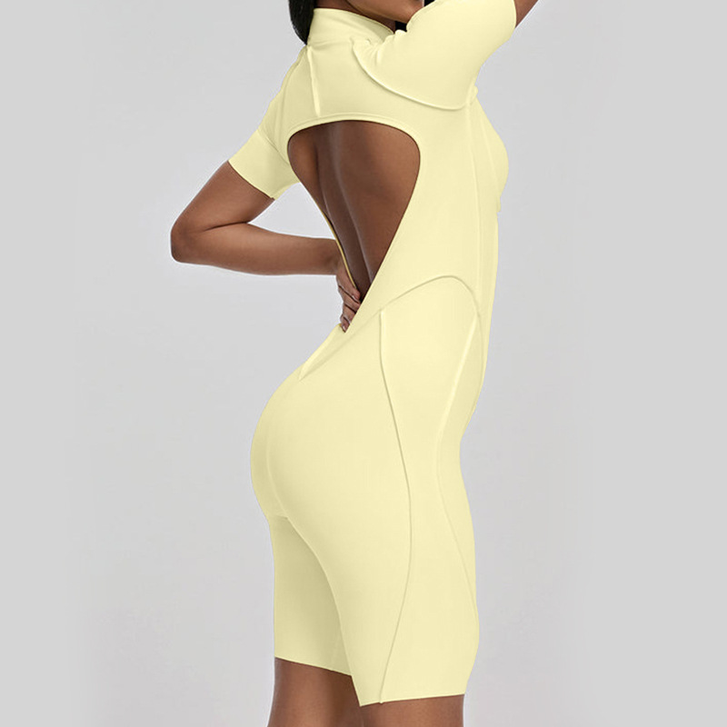 Short Sleeve Backless_Lemonade