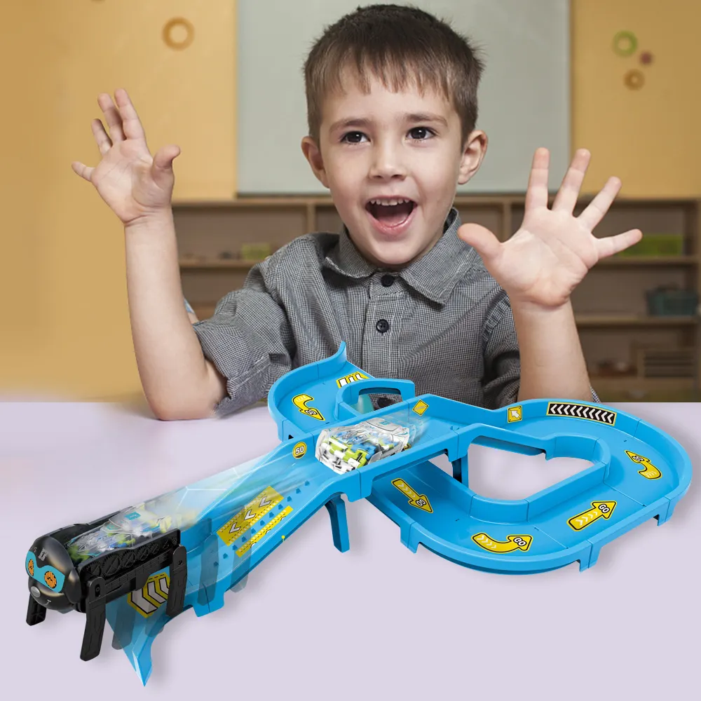 Hot Sales 15 Pieces Racing Speed Daredevil Loop Orbital Sprint Assembly Race Track For Kids