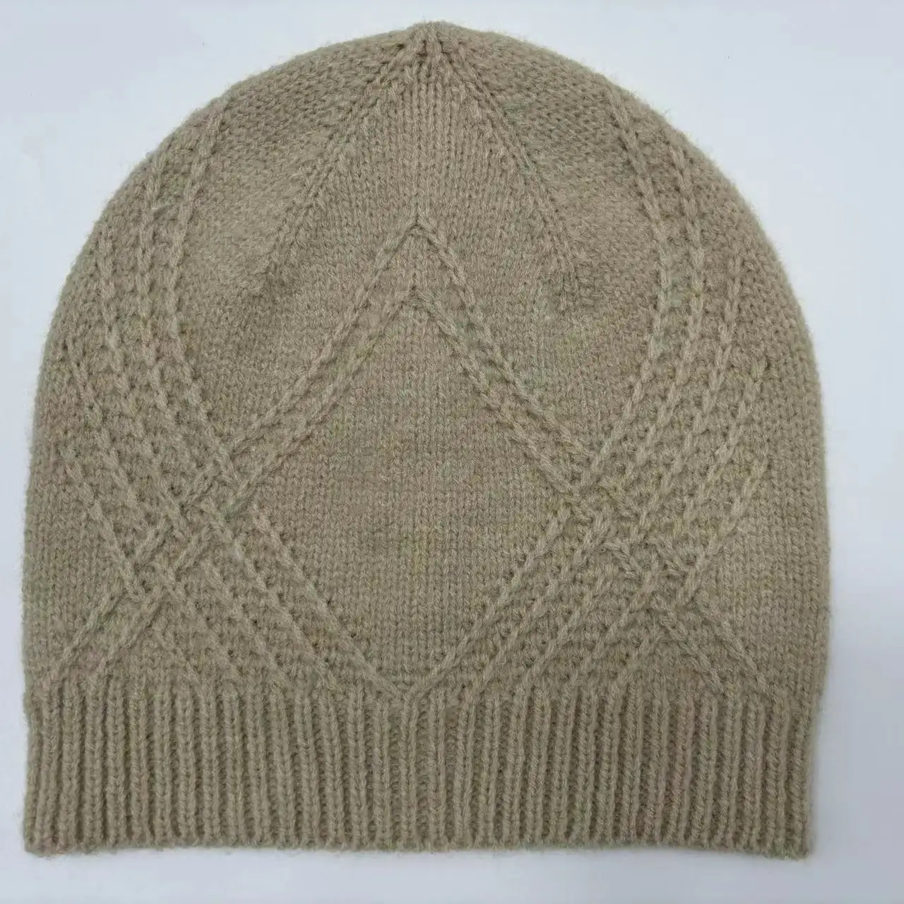 Gorro de punto jacquard liso de lana ártica de alto peso