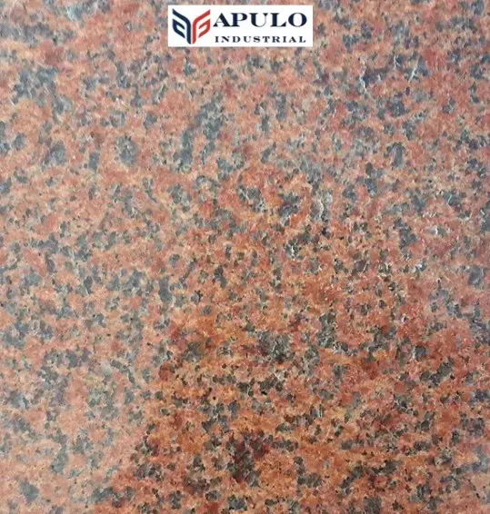 Patins et carreaux en granit égyptien rouge, 9mm, plaque en noir