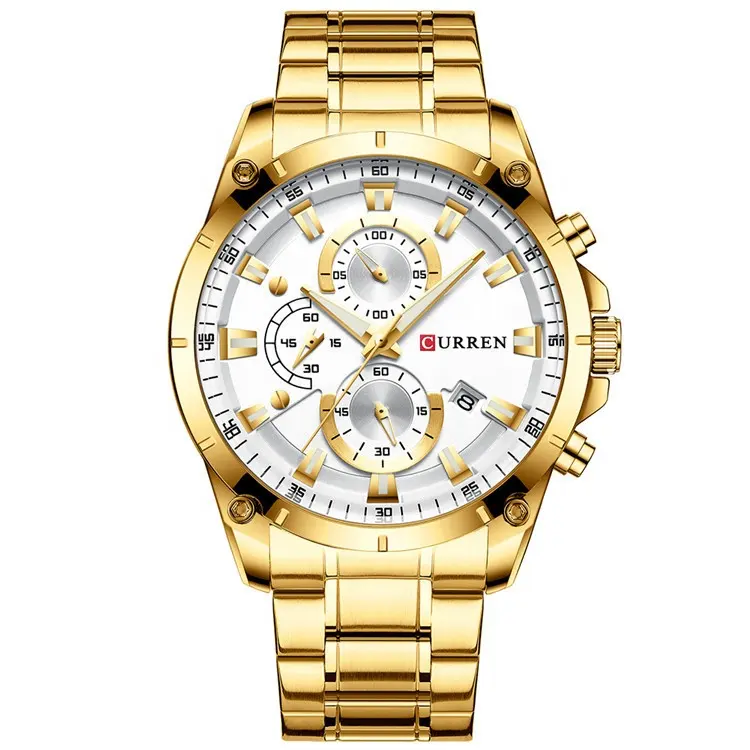 Popular CURREN 8360 reloj de pulsera de cuarzo para hombre, moda de lujo, deportes, caja de aleación informal, reloj de pulsera de negocios, reloj inteligente para hombre