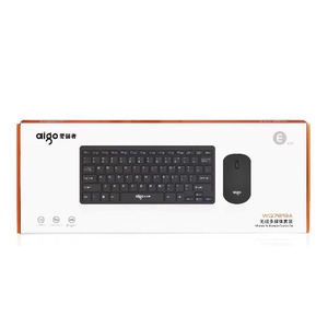 WQ7619A Combo de teclado y mouse inalámbricos MINI computadora Diseño QWERTY Receptor USB de 2,4 GHz, blanco y negro - Product Image 6